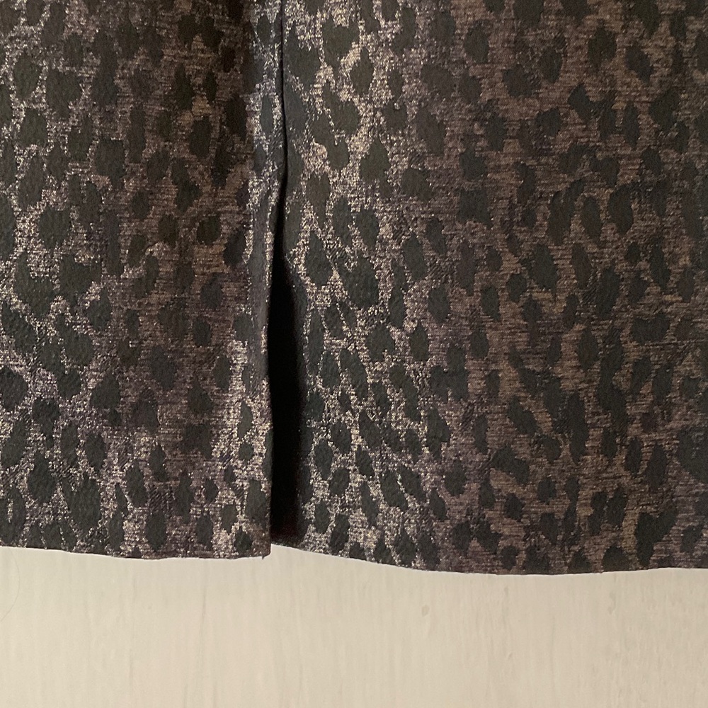 Ann Taylor Black Leopard Pencil Skirt - Picture 3 of 6